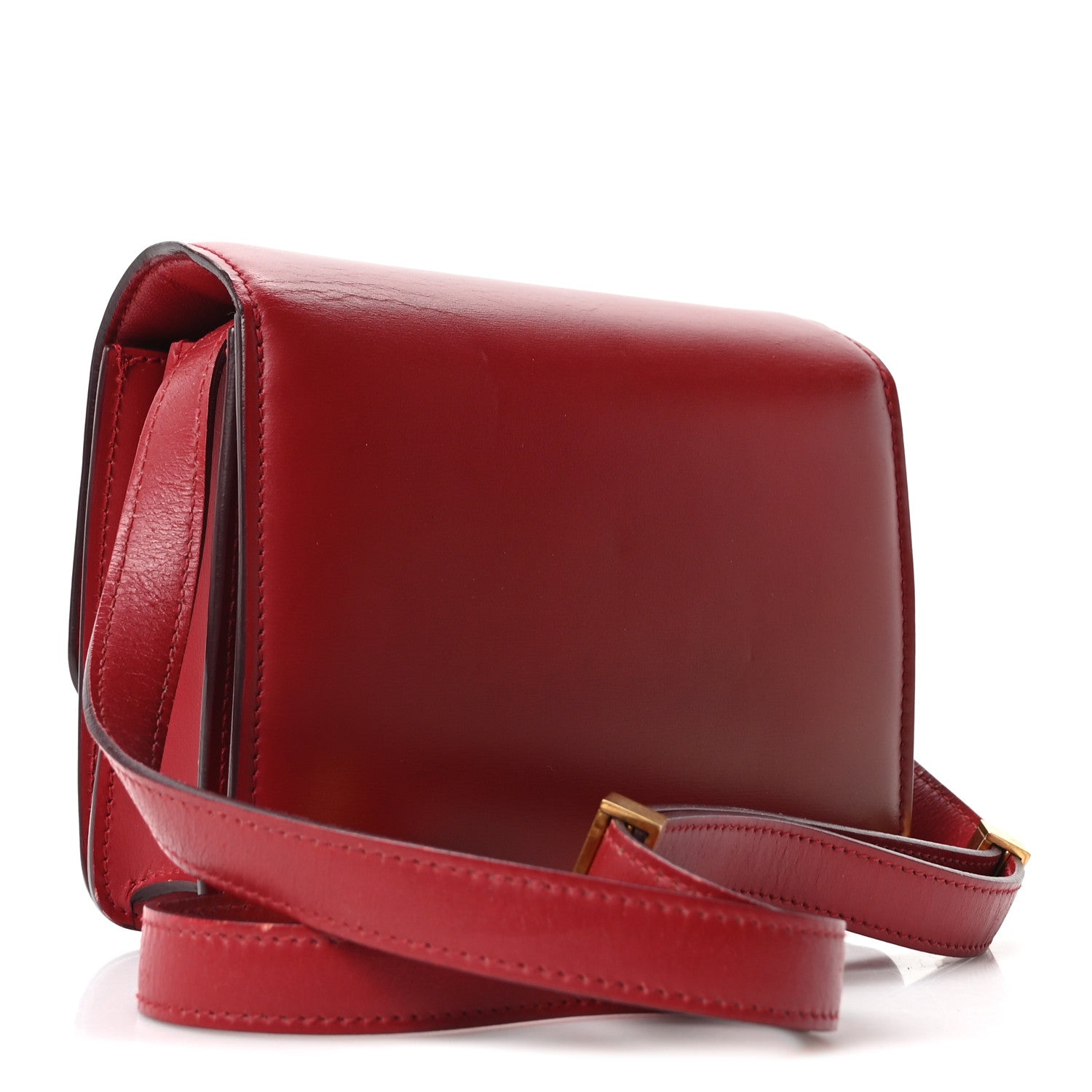 Celine Box Calfskin Small Classic Box Flap Bag Red 3 of 10