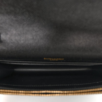 Saint Laurent Grain De Poudre Classic Monogram Kate Tassel Chain Wallet Black 5 of 9