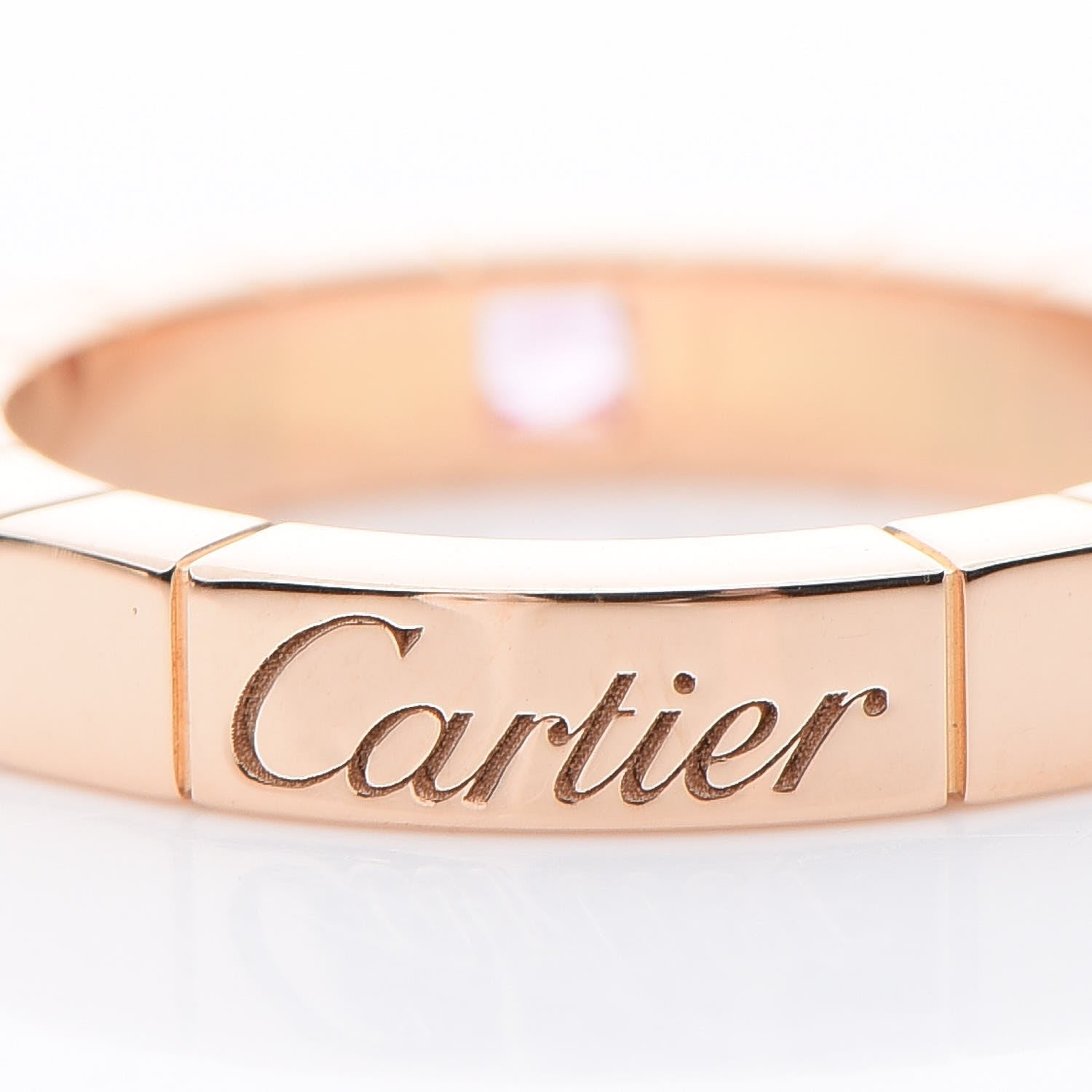 Cartier 18K Pink Gold Pink Sapphire Lanieres Ring 46 3.75 5 of 6