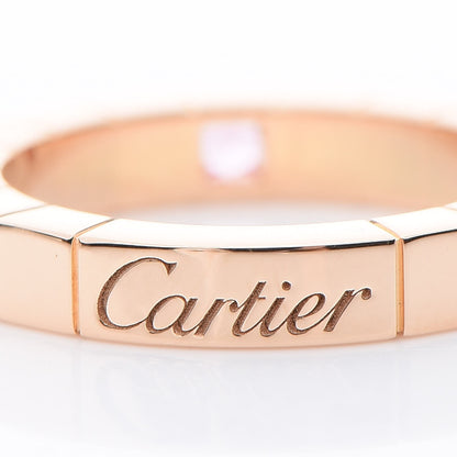 Cartier 18K Pink Gold Pink Sapphire Lanieres Ring 46 3.75 5 of 6