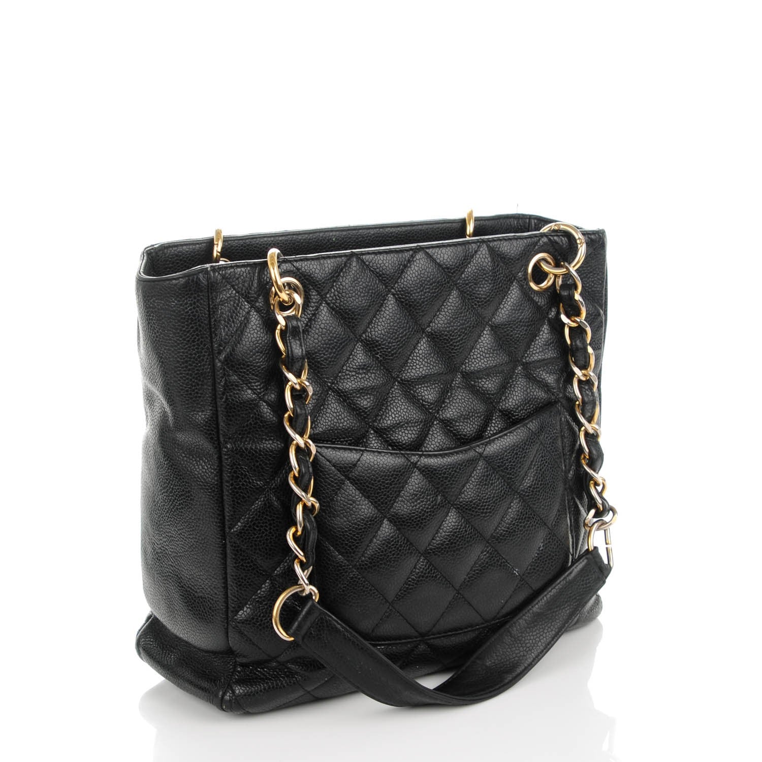 Chanel Caviar Quilted Petit Shopping Tote PST Black 3 of 9