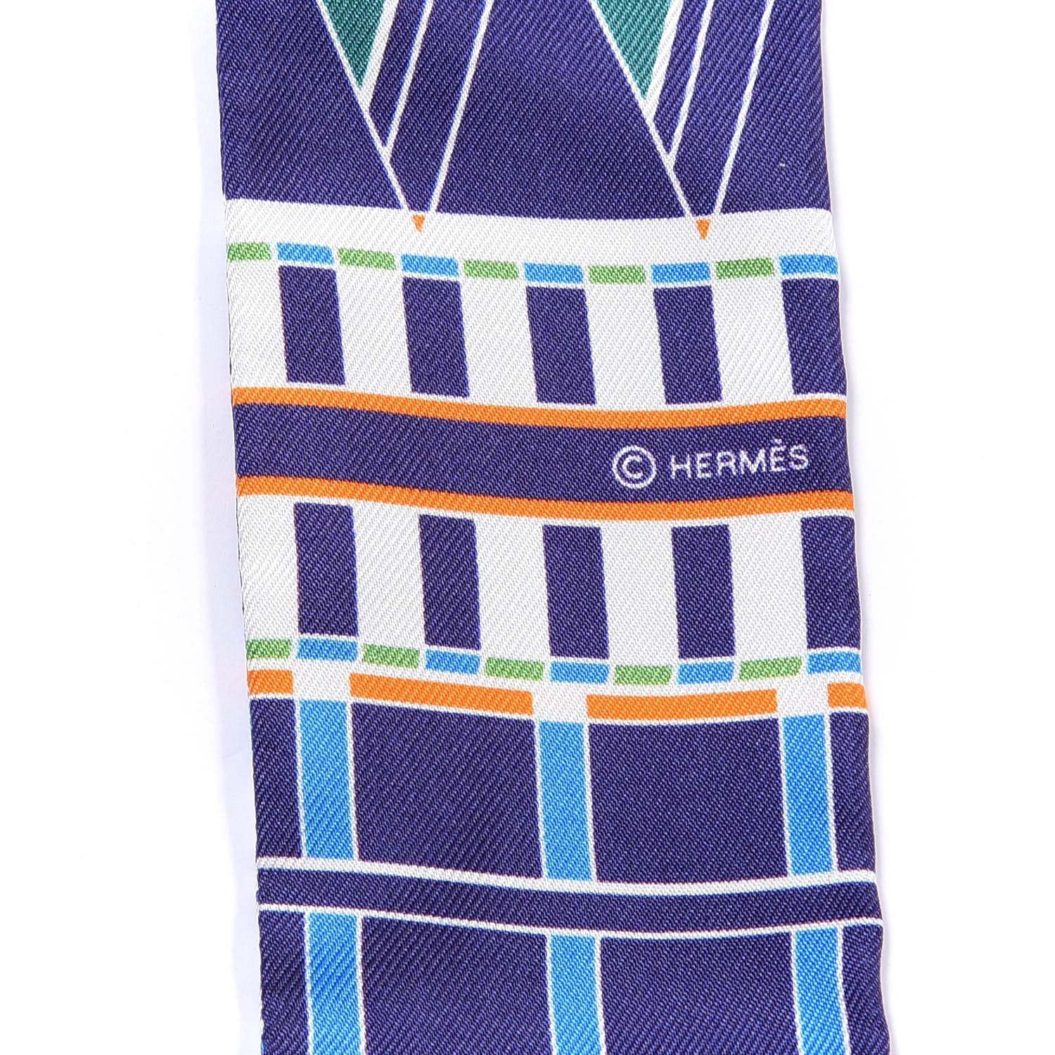 Hermes Silk Voltes Et Pirouettes Twilly Indigo Rose Multicolor 3 of 4
