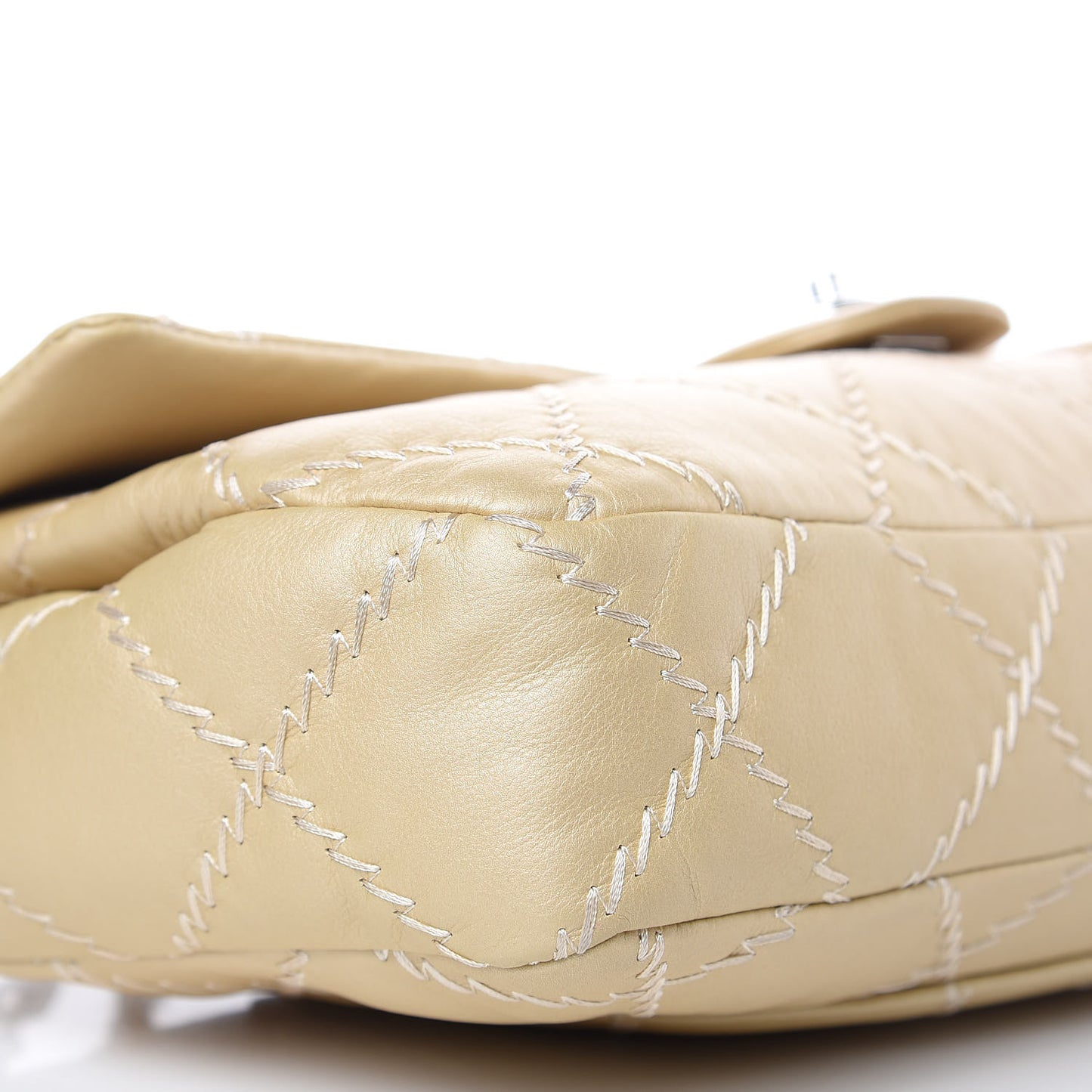 Calfskin Ultimate Stitch Flap Gold