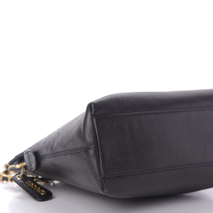 Chanel Caviar Logo Shoulder Bag Black 6 of 9
