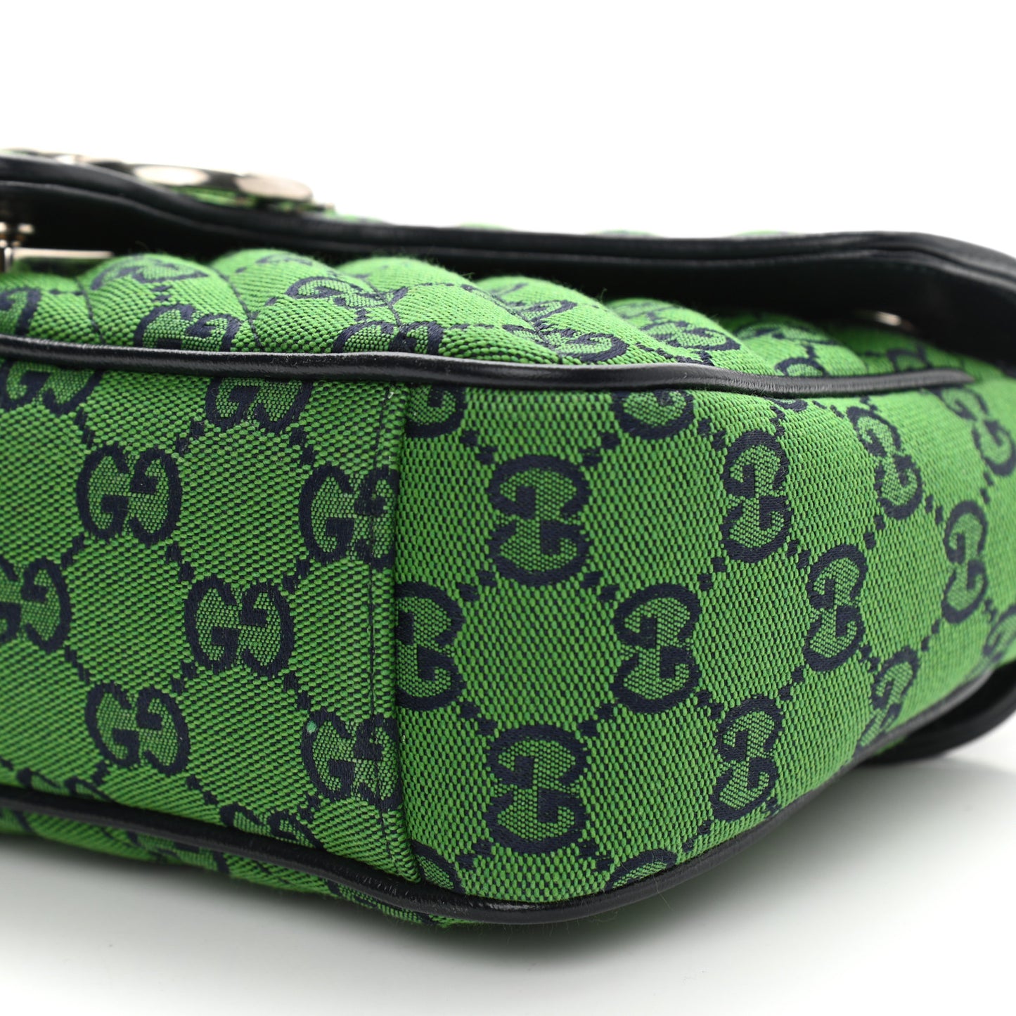 Monogram Multicolor Matelasse Diagonal Small GG Marmont Shoulder Bag Green Blue