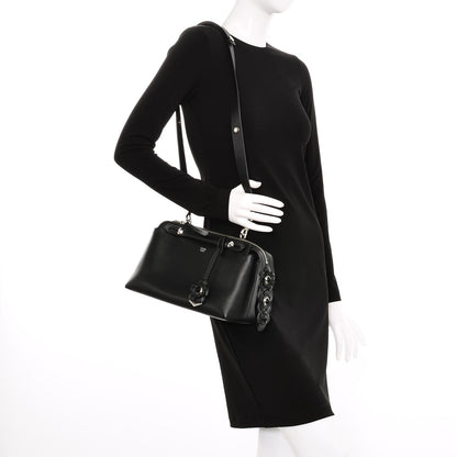 Fendi Vitello Dolce Flowerland Croc Tail Medium By The Way Boston Bag Black 2 of 7