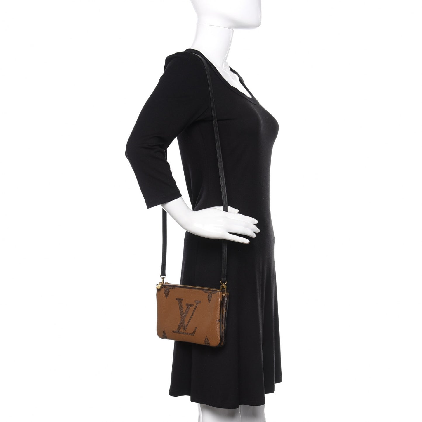 Reverse Monogram Giant Double Zip Pochette