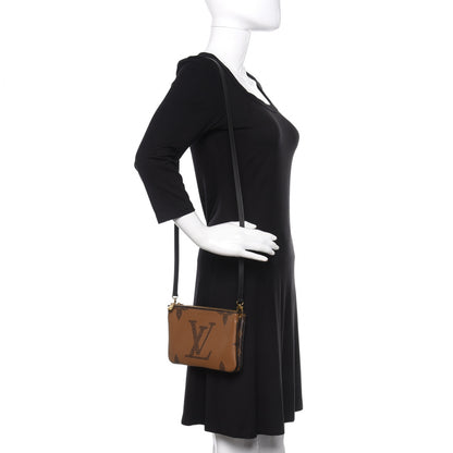 Louis Vuitton Reverse Monogram Giant Double Zip Pochette 2 of 10