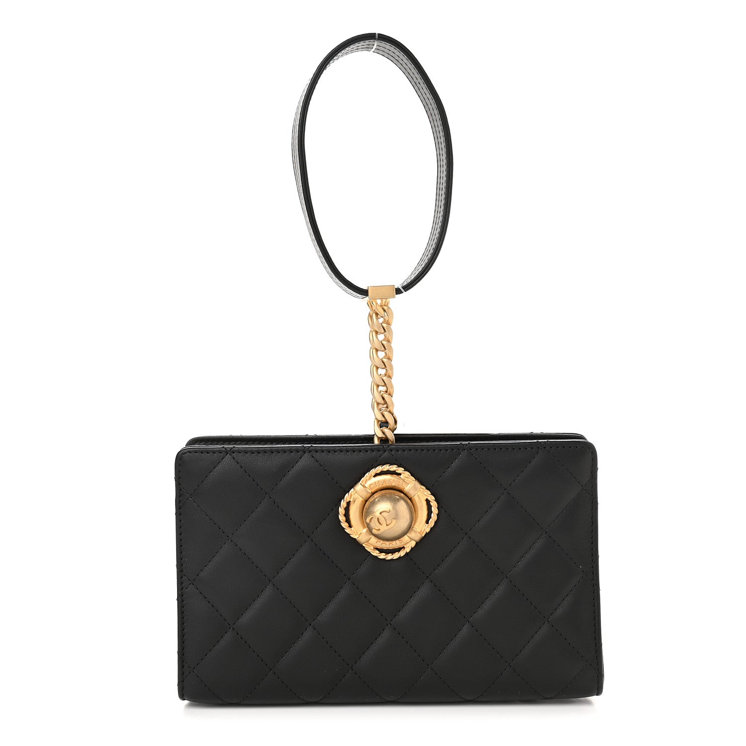 Chanel Lambskin Quilted Evening By The Sea Clutch Black 1 of 10