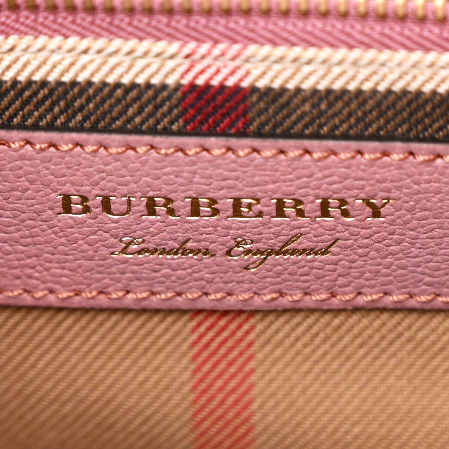 Burberry Soft Grain Calfskin Medium Buckle Tote  Dusty Pink 6 of 14