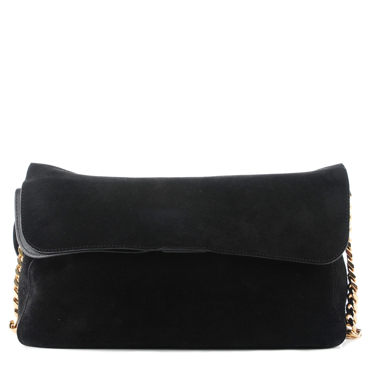 Celine Suede Small Gourmette Shoulder Bag Black 1 of 10