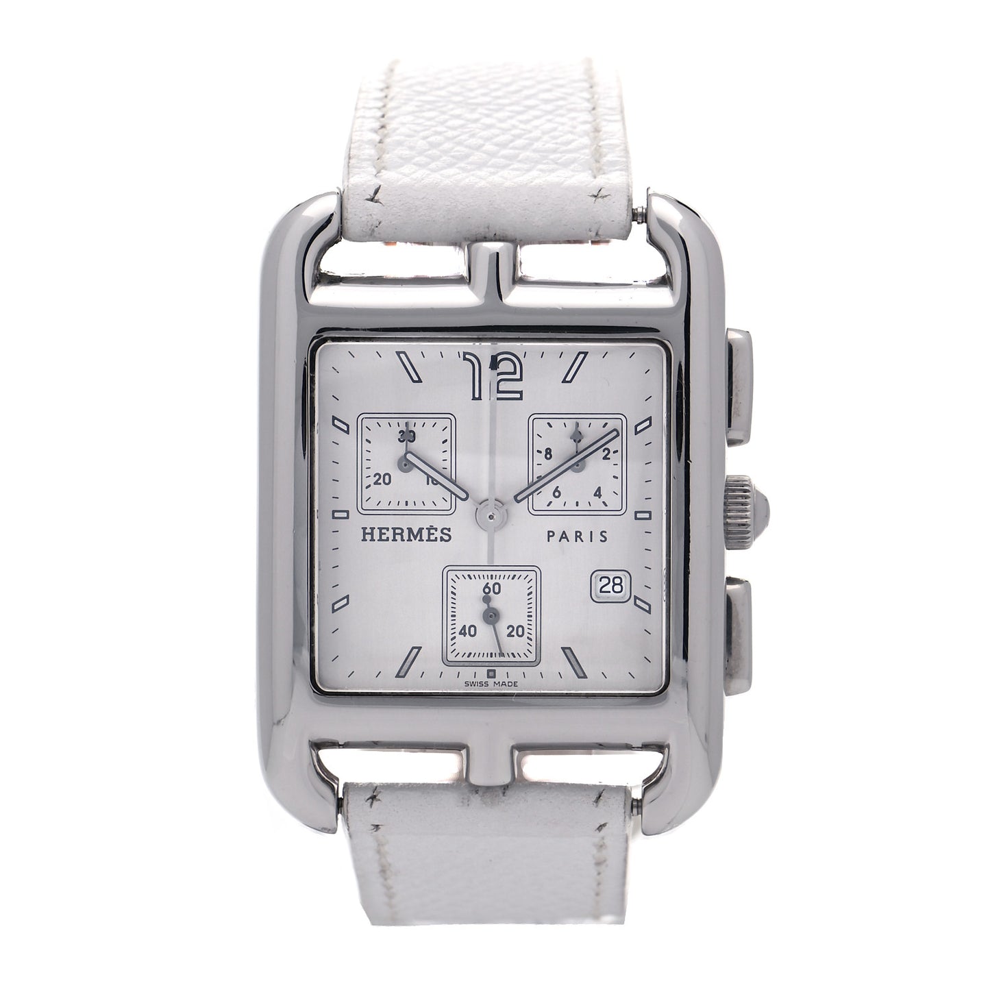 Stainless Steel Epsom 31mm Cape Cod Chrono Quartz Watch Blanc