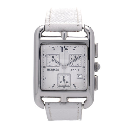 Hermes Stainless Steel Epsom 31mm Cape Cod Chrono Quartz Watch Blanc 1 of 5