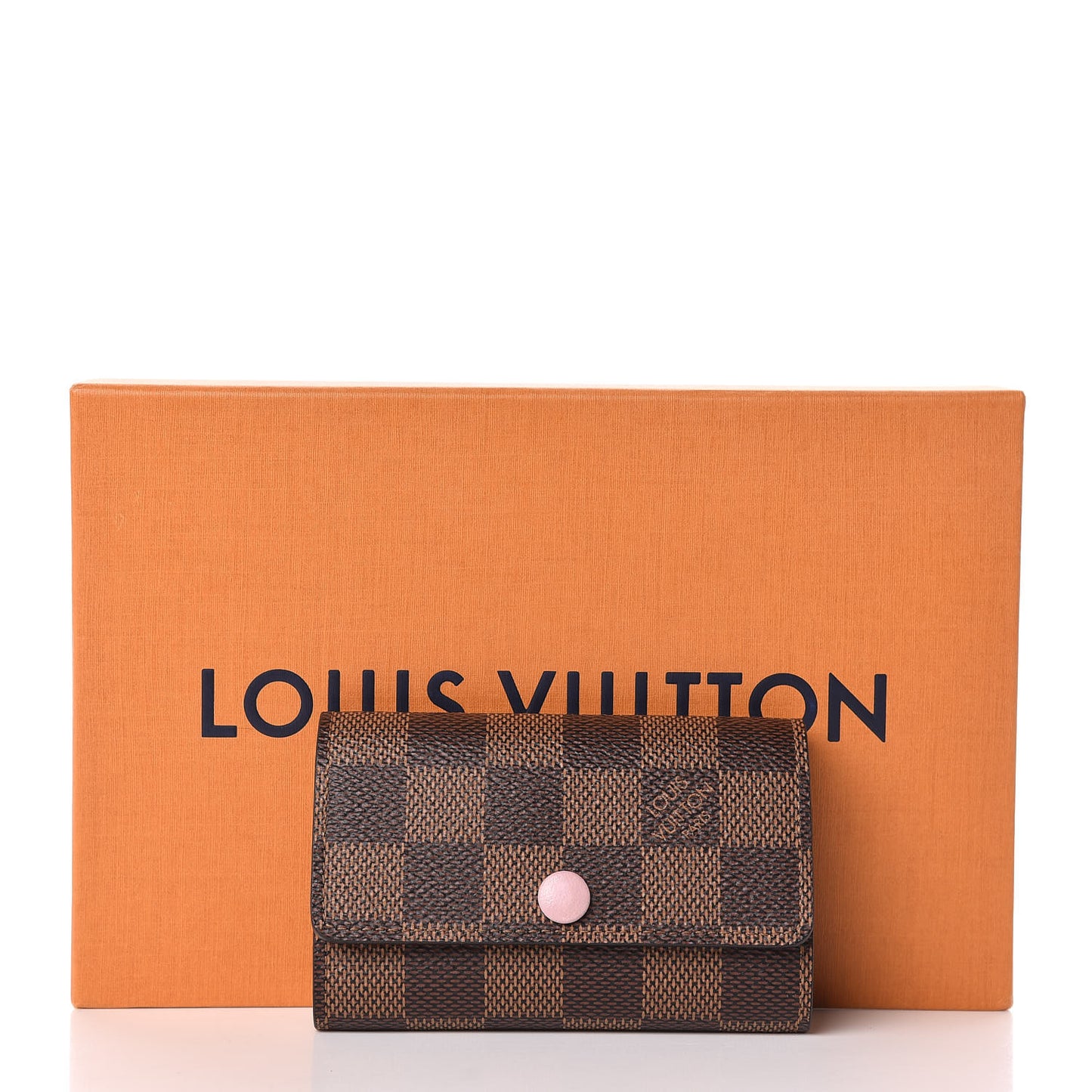 Damier Ebene Multicles 6 Key Holder Rose Ballerine