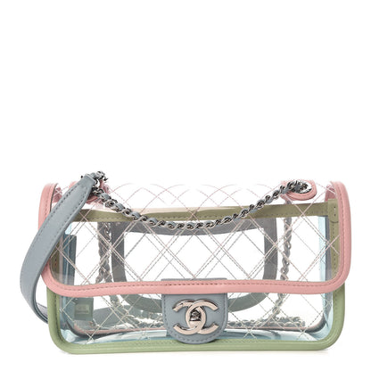 Chanel Lambskin PVC Quilted Mini Coco Splash Flap Blue Green 1 of 7