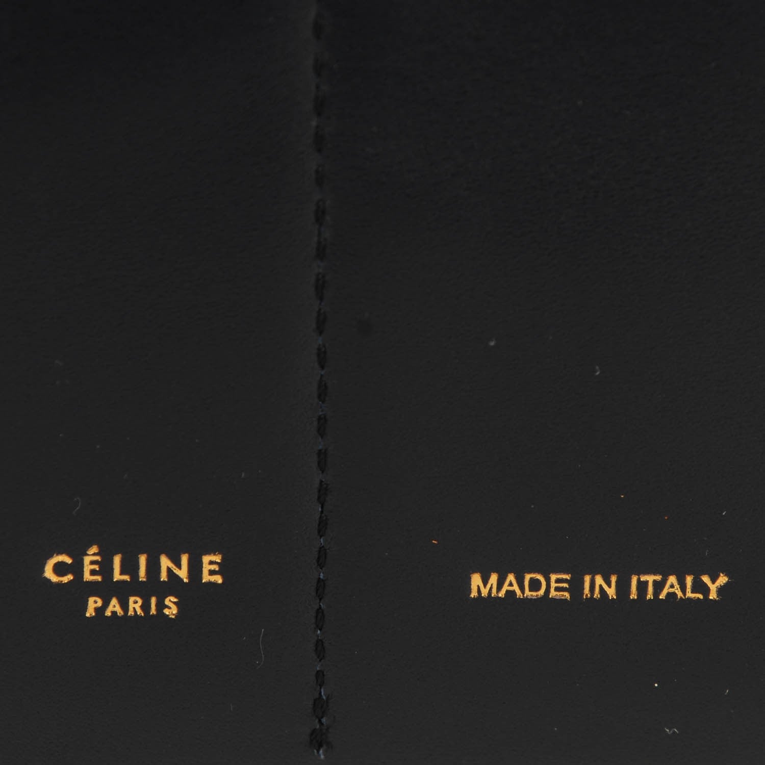 Celine Shiny Smooth Calfskin Zipped Twisted Cabas Navy Dark Green 6 of 7