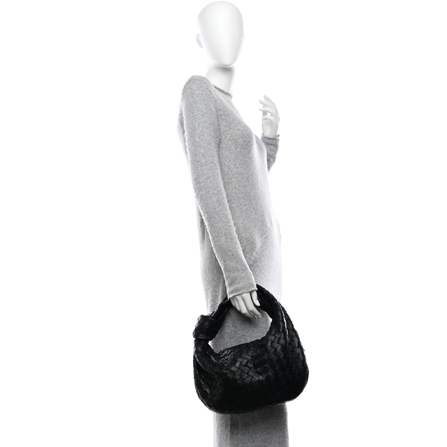 Nappa Intrecciato Teen Jodie Hobo Black