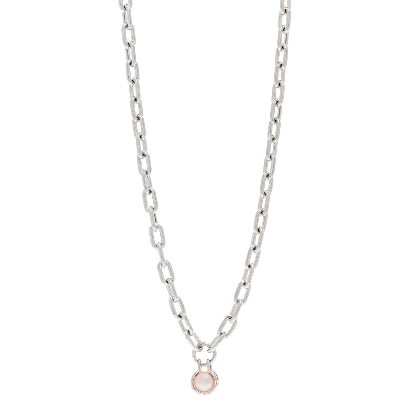 Sterling Silver Pearl HardWear Necklace 32"