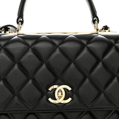Chanel Lambskin Quilted Large Trendy CC Dual Handle Flap Bag Black 9 of 14