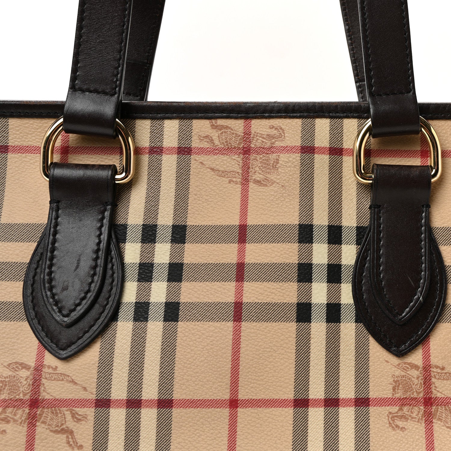 Burberry Haymarket Check Medium Regent Tote Chocolate 1819441