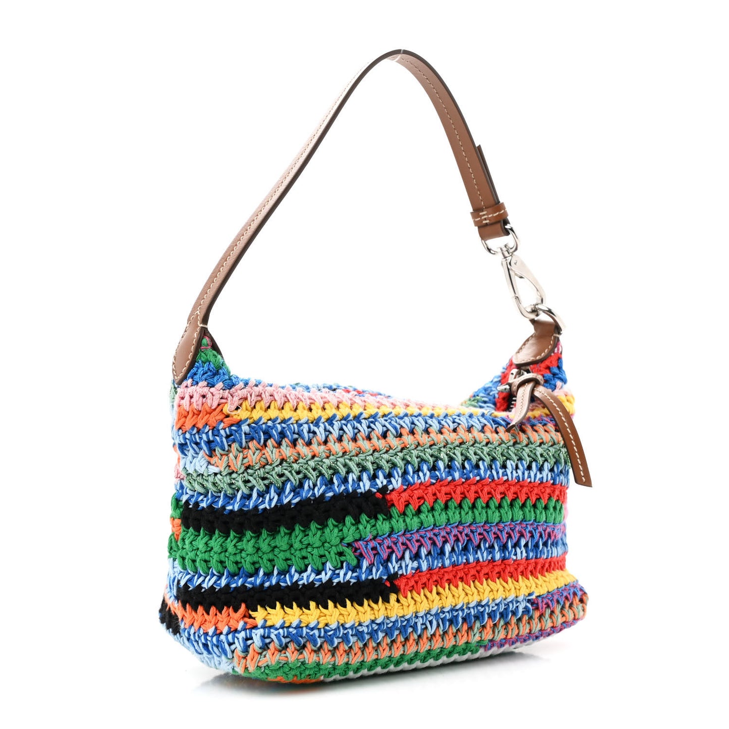 Fabric Crochet Pouch Multicolor