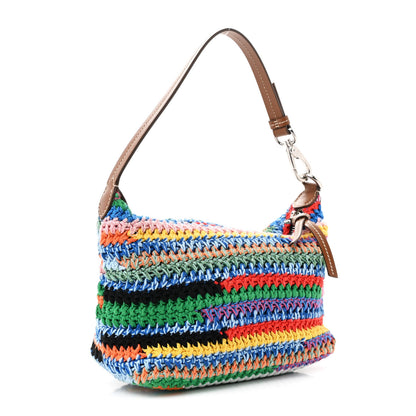 Miu Miu Fabric Crochet Pouch Multicolor 3 of 10