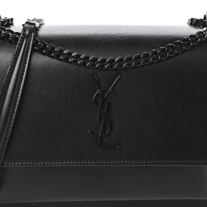 Saint Laurent Calfskin Medium Monogram Sunset Black 7 of 9