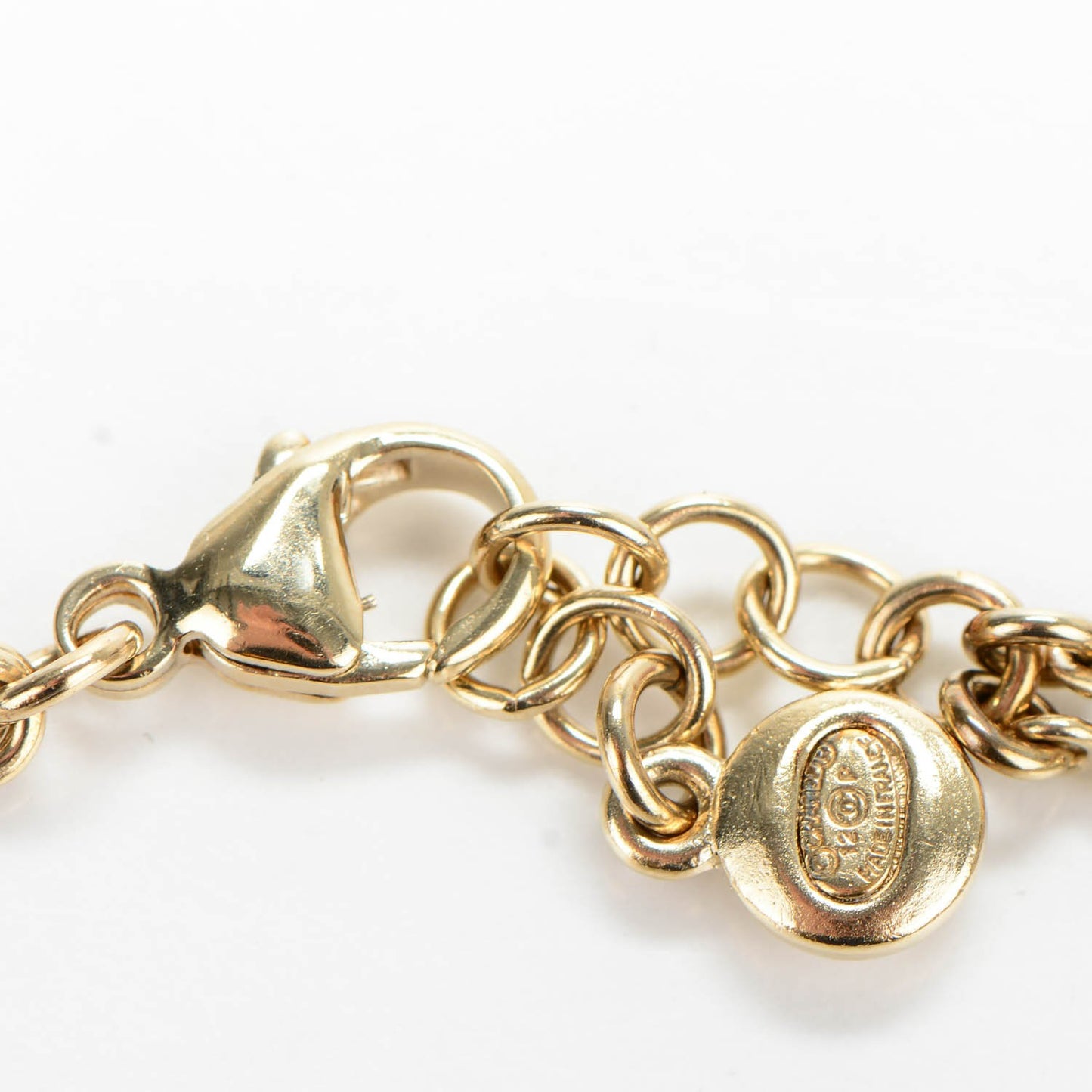 Crystal CC Chain Bracelet Gold