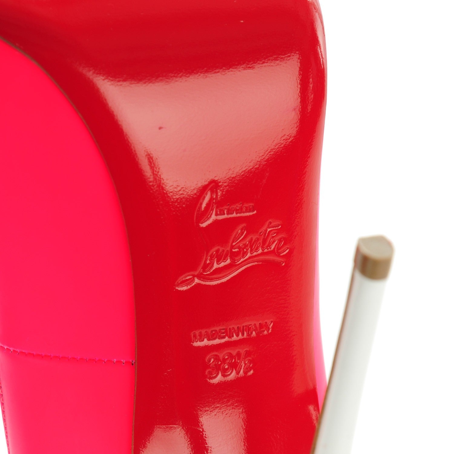 Christian Louboutin Jazz Calf Youpi 120 Pumps 38.5 Fuchsia White 8 of 8