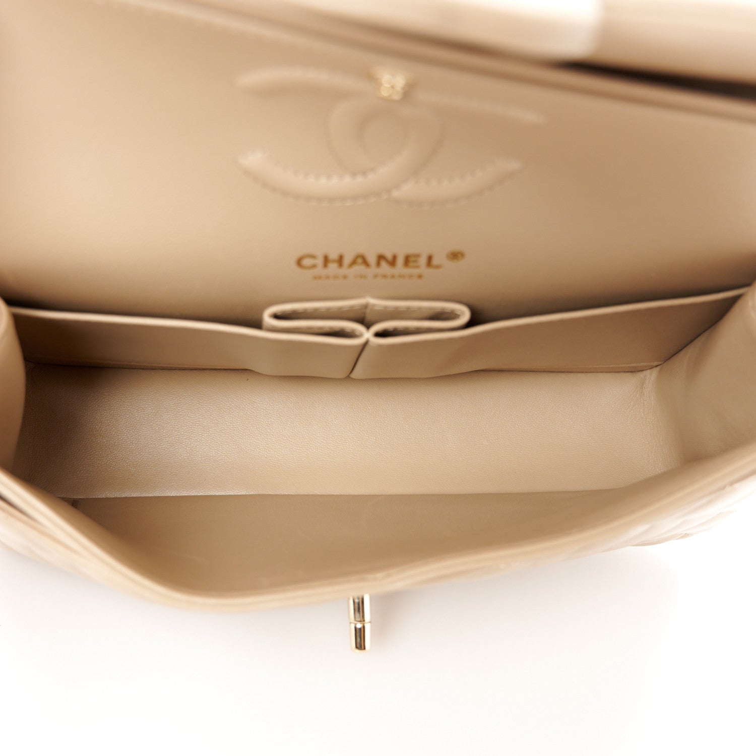 Chanel Lambskin Quilted Small Double Flap Beige 5 of 12