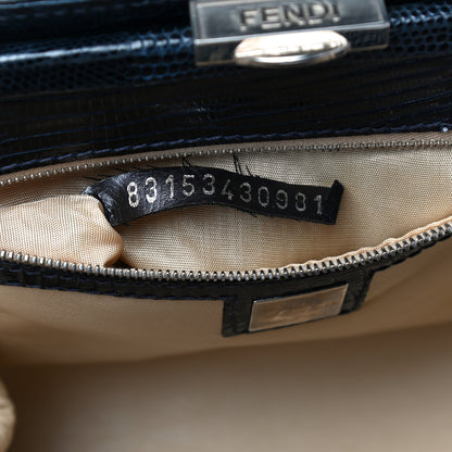Fendi Lizard Satchel Black 5 of 13