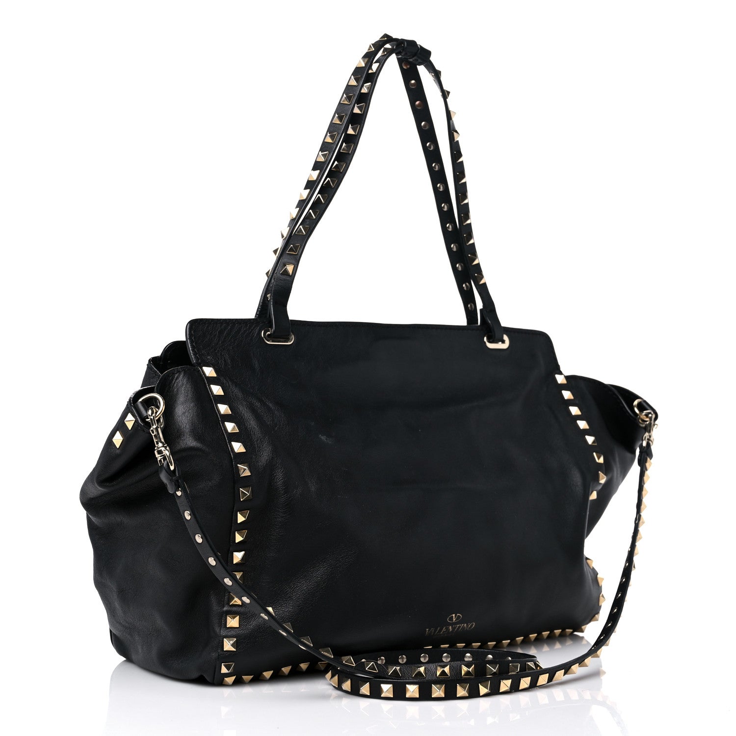 Valentino Garavani Vitello Medium Rockstud Tote Black 2 of 24