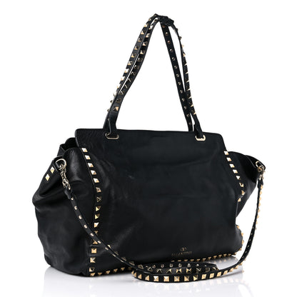 Valentino Garavani Vitello Medium Rockstud Tote Black 2 of 24