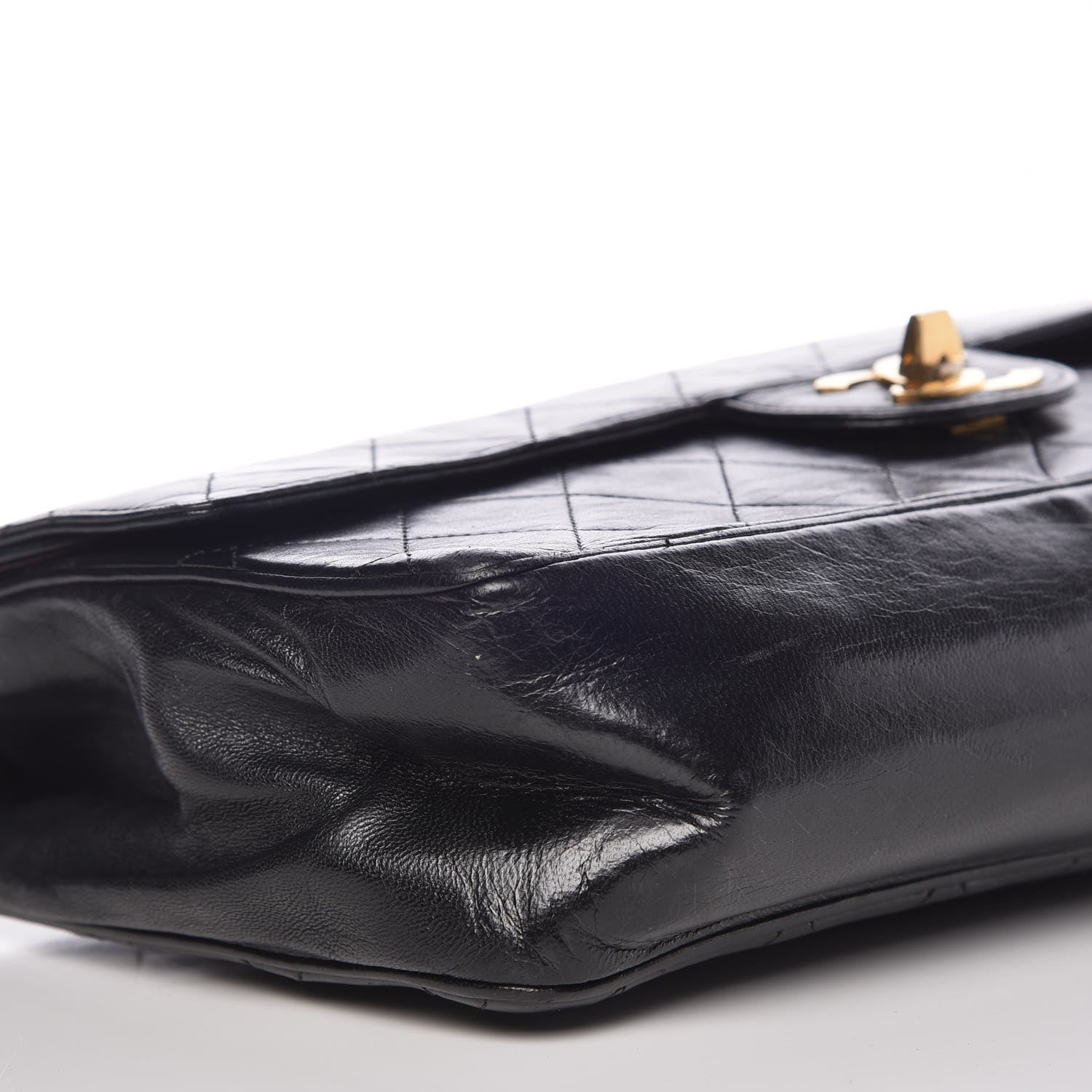 Chanel Lambskin Quilted Medium Double Flap Bijoux Chain Black 13 of 14