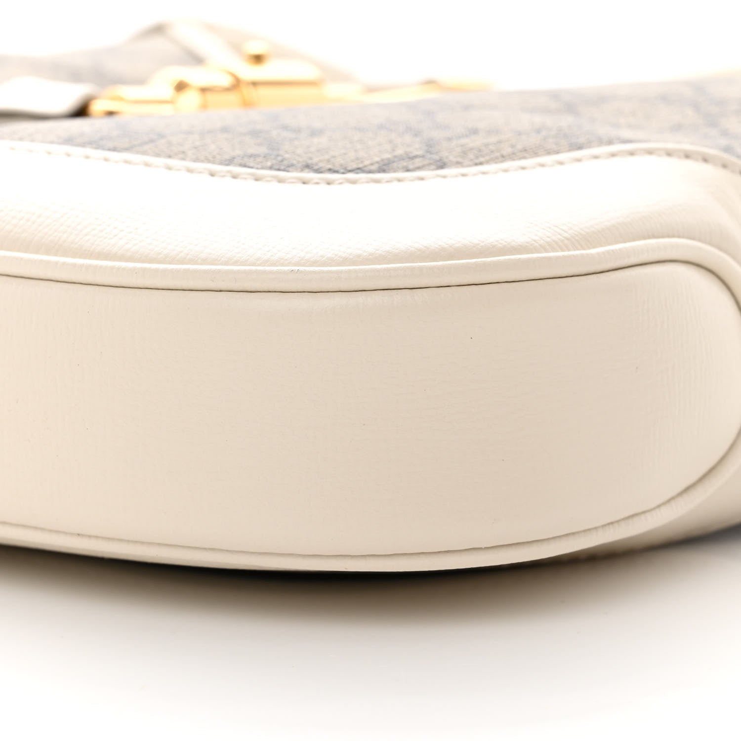 Gucci GG Supreme Monogram Azalea Calfskin Web Small Jackie 1961 Hobo Beige Ebony Mystic White 10 of 11