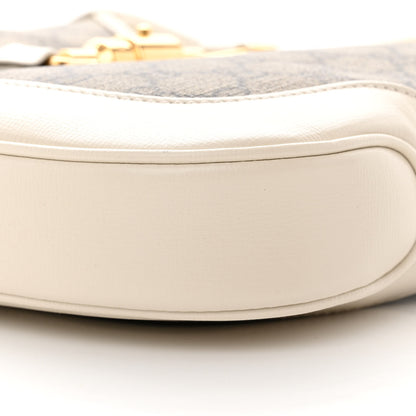 Gucci GG Supreme Monogram Azalea Calfskin Web Small Jackie 1961 Hobo Beige Ebony Mystic White 10 of 11