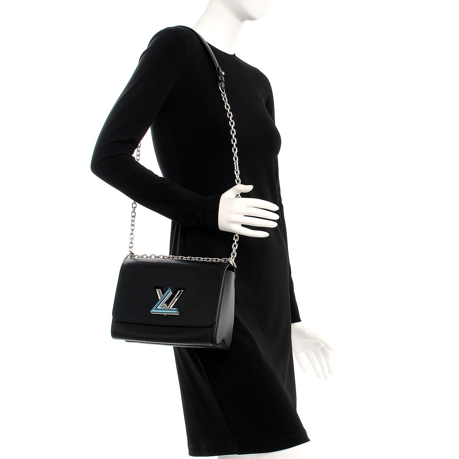 Louis Vuitton Epi Twist Shoulder Bag MM Black 2 of 8
