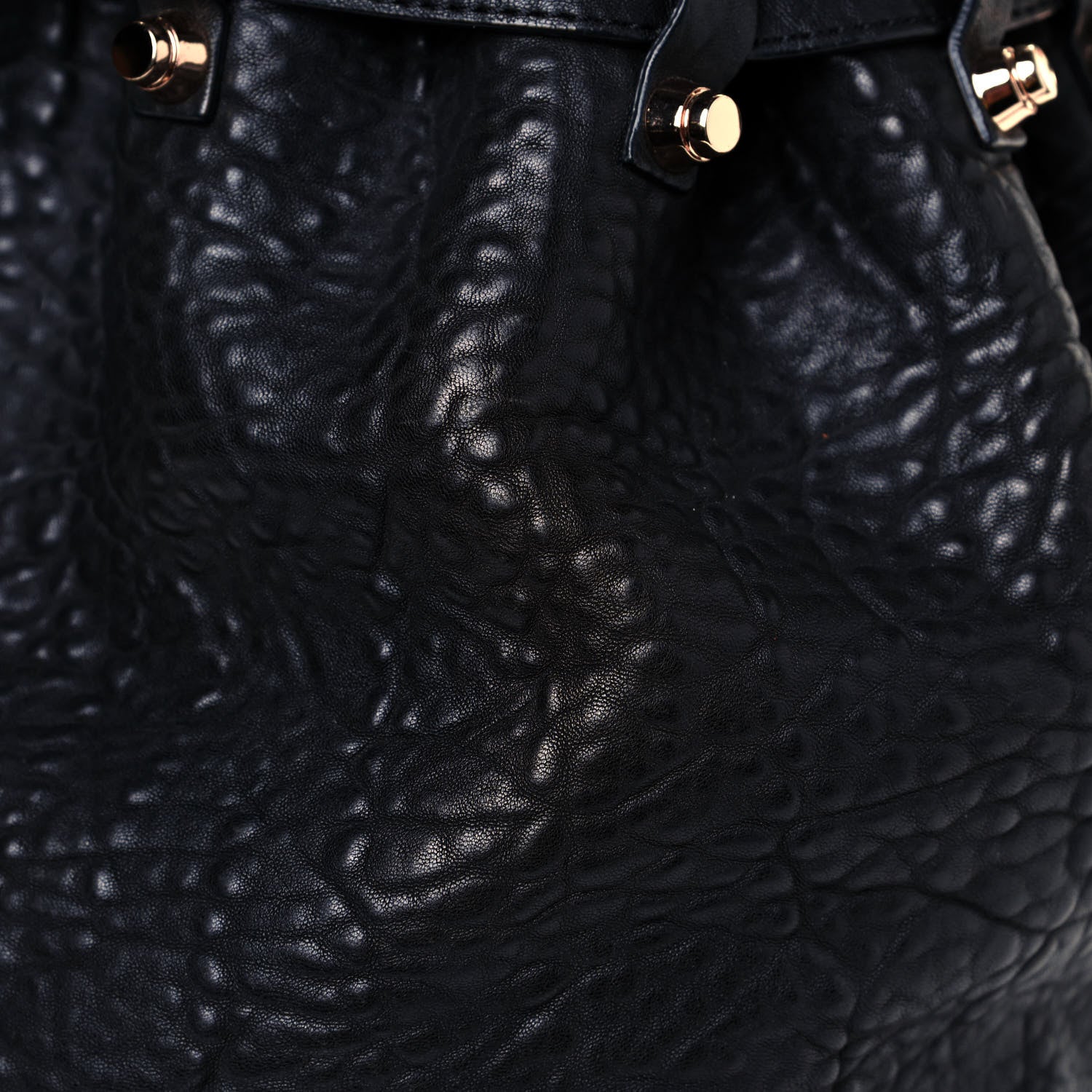 Alexander Wang Pebbled Lambskin Diego Bucket Black Rose Gold Hardware 8 of 13