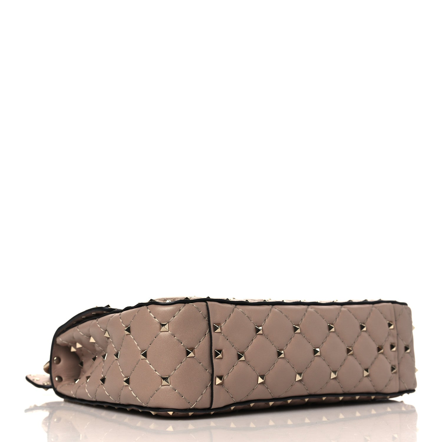 Valentino Garavani Lambskin Medium Rockstud Spike Shoulder Bag Poudre 3 of 7