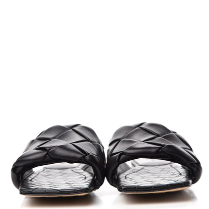 Bottega Veneta Nappa Maxi Intrecciato Lido Flat Sandals 38 Black 2 of 9