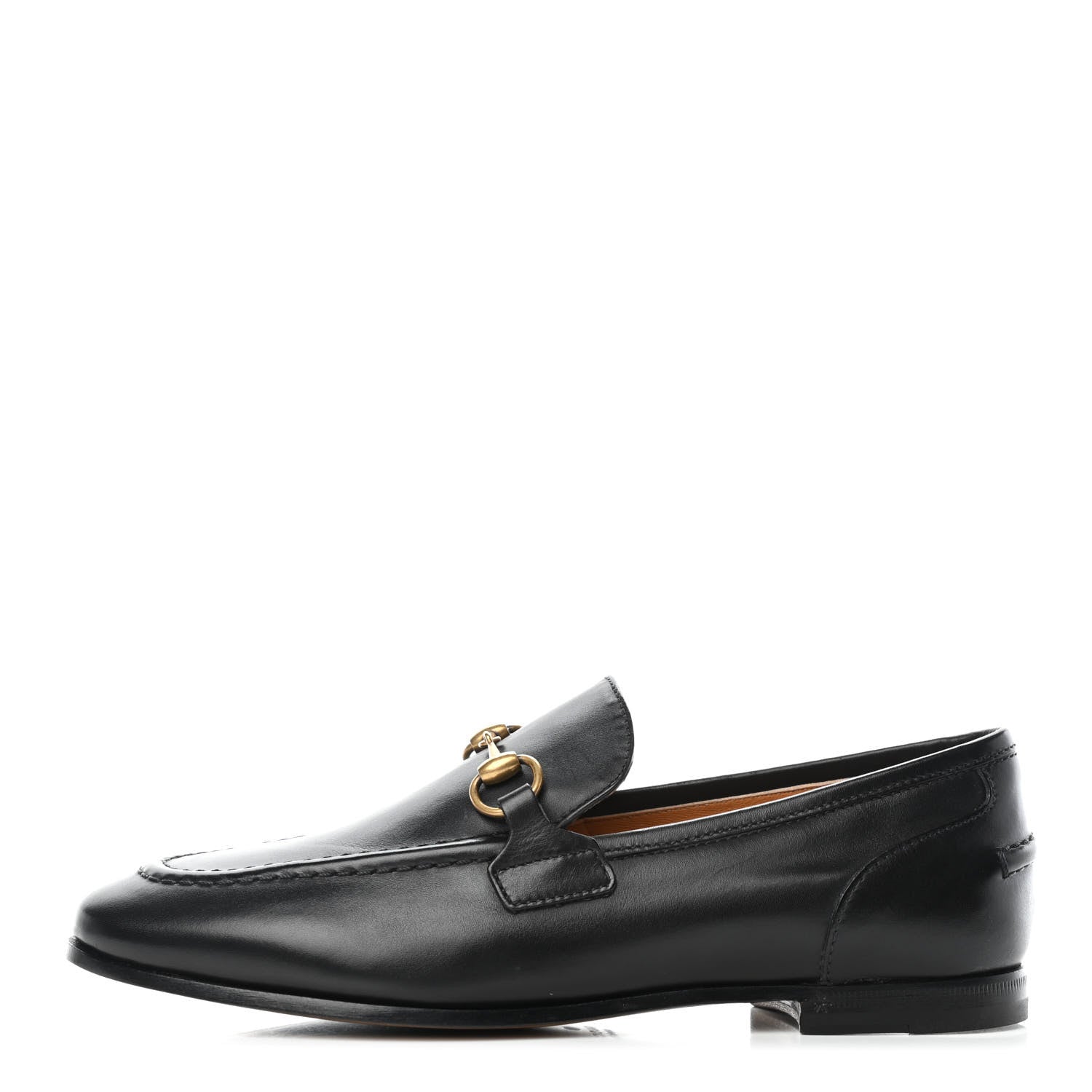Gucci Calfskin Womens Jordaan Loafers 35.5 Black 1 of 5