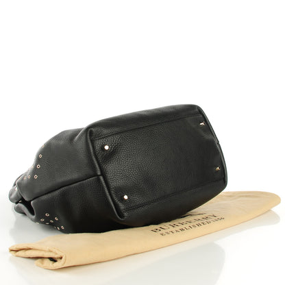 Burberry Calfskin Grommet Medium Maidstone Shoulder Bag Black 4 of 8