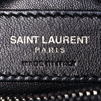 Saint Laurent Sheepskin Matelasse Chevron Monogram Medium College Bag Asphalt 6 of 13