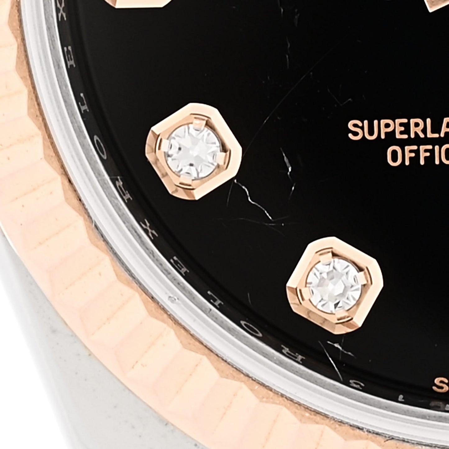 Stainless Steel 18K Everose Gold Diamond 31mm Oyster Perpetual Datejust Watch Black 178271