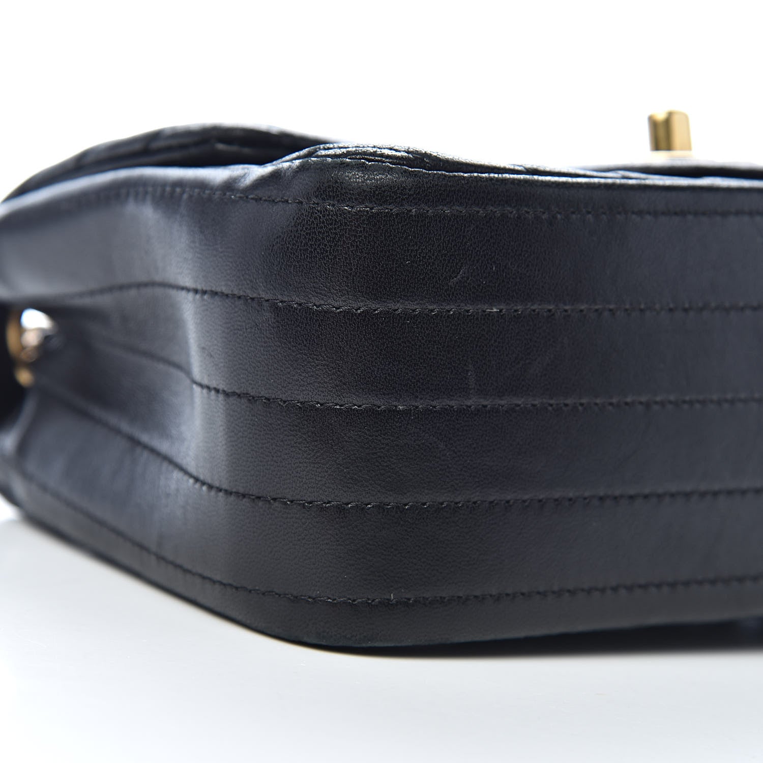 Chanel Lambskin Chevron Quilted Mini Square Flap Black 11 of 13