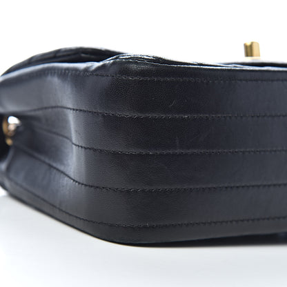 Chanel Lambskin Chevron Quilted Mini Square Flap Black 11 of 13