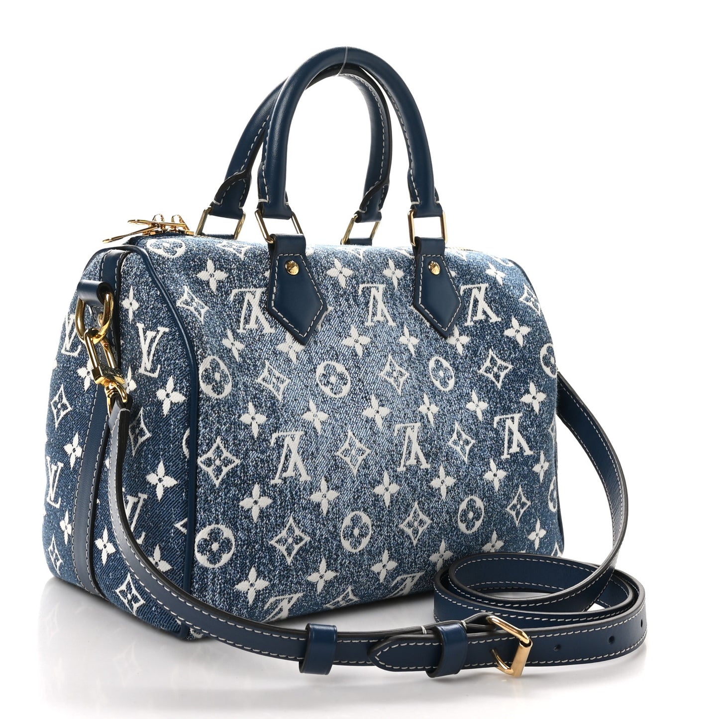 Monogram Jacquard Denim Speedy Bandouliere 25 Bleu