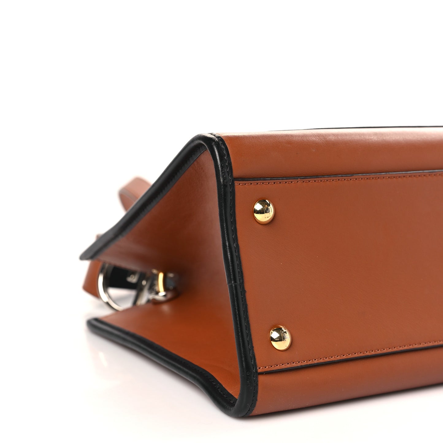 Vitello Century Opaco F is Fendi Bi-Color Small Runaway Satchel Corteccia Black