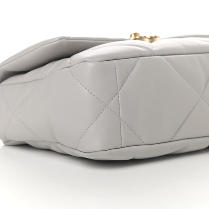 Chanel Lambskin Quilted Medium Chanel 19 Flap Grey 9 of 11