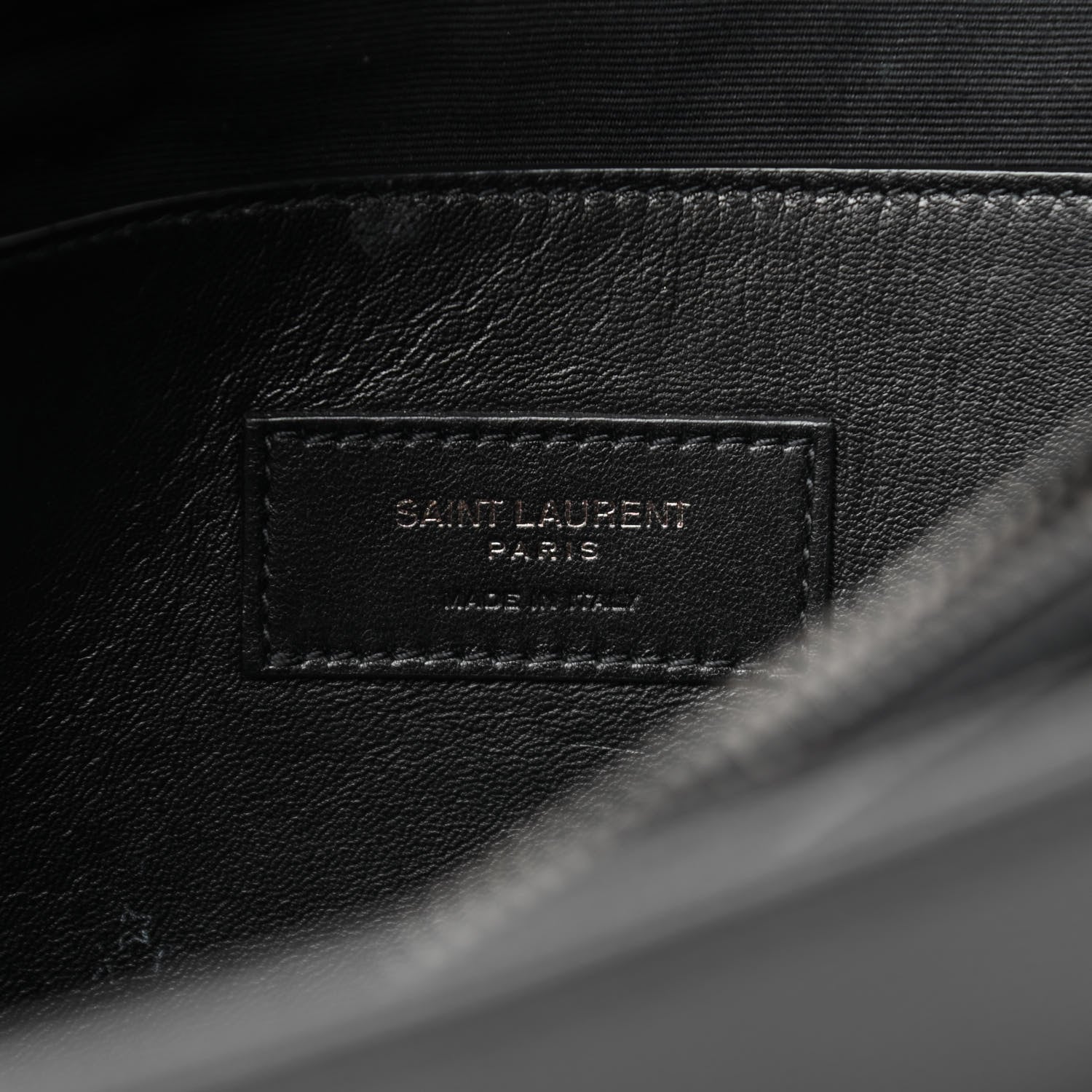 Saint Laurent Grain De Poudre Medium West Hollywood Monogram Fold-Over Black 6 of 11